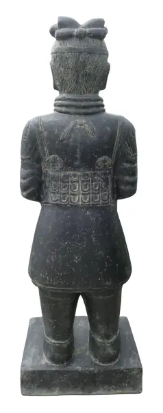 Product image 4 of the product “Chinese warrior, standing, 120 cm height, cast stone, handcrafted & coloured 120 cm”